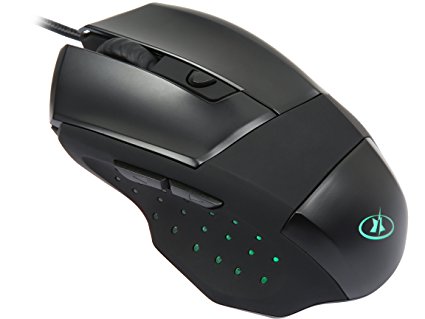 ROSEWILL LED Lighting Wired USB Gaming Mouse, Gaming Mice for Computer/PC/Laptop/Mac Book with 4000 DPI Optical Gaming Sensor and Ergonomic Design with 6 Buttons for Big Hand User(ION D10)