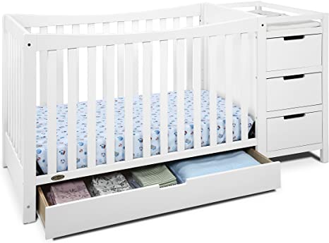 Graco Remi 4-in-1 Convertible Crib and Changer, White