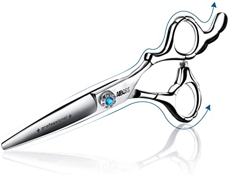 AIBORS Hair Cutting Scissors Professional Barber haircut Shears 6.5 inch Sharp Salon Razor Hair Cutting Shear Stainless Steel Adjustable Tightness for Women