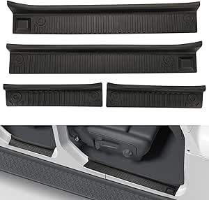 JOYTUTUS Gladiator Door Sill Guards Compatible with Gladiator JT 2020-2024, Gladiator JT Door Sill Protectors Entry Guards 4 Door Protector Accessories Black Entry Scuff Plate Cover (4pcs Set)