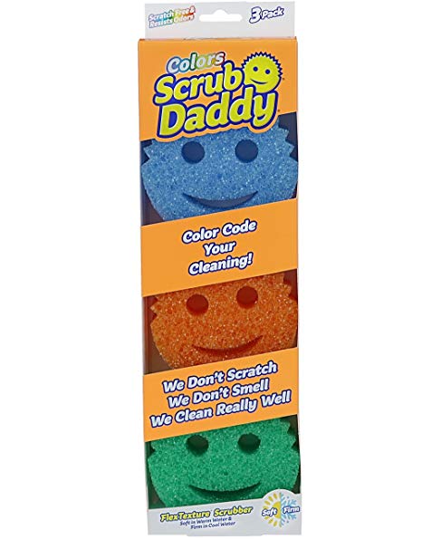 Scrub Daddy - Scratch Free Color Sponge with Flex Texture (3 Pack)