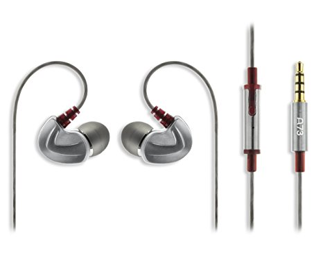 FIDUE A73 Dual Drivers IEM Earphones with Smartphone Controls and Microphone