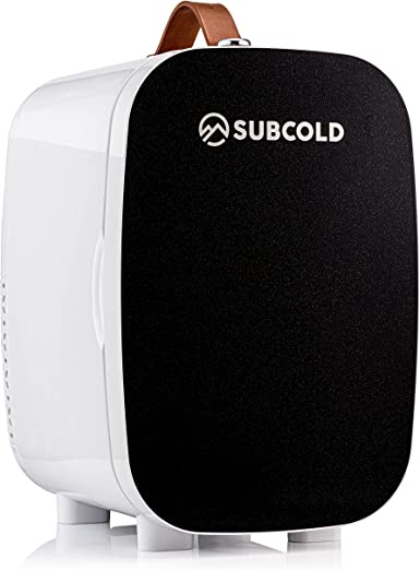 Subcold Pro6 Luxury Mini Fridge Cooler 6 Litre / 8 Cans AC & Exclusive USB Power Option Small Portable Fridge For The Office, Bedroom, Car, Skincare & Cosmetics Black