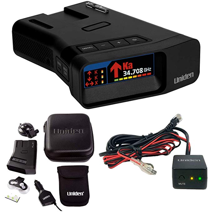 Uniden R7 Long Range Radar Detector with Arrow Alert and Hardwire Kit Bundle