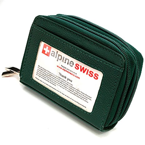 Alpine Swiss Womens Accordion Organizer Wallet Leather Credit Card Case ID