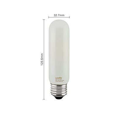Landlite LED T10 120V 3.5W, 25W incandiscent equivalent, Completely traditional T10 shape Glass bulb