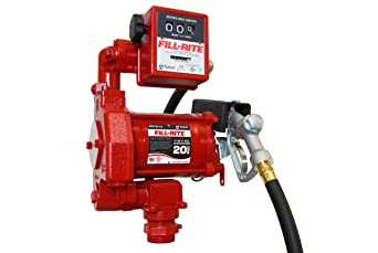 Fill-Rite FR701V 115V 20GPM Fuel Transfer Pump with Discharge Hose, Manual Nozzle, & Mechanical Gallon Meter