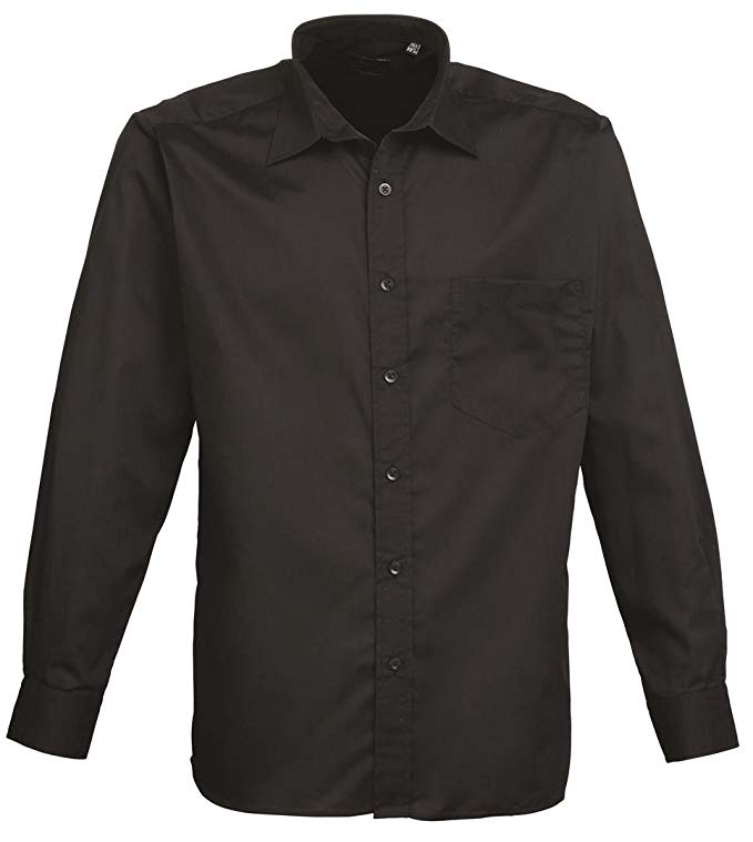 Premier Men's Formal Poplin Long Sleeve Shirt