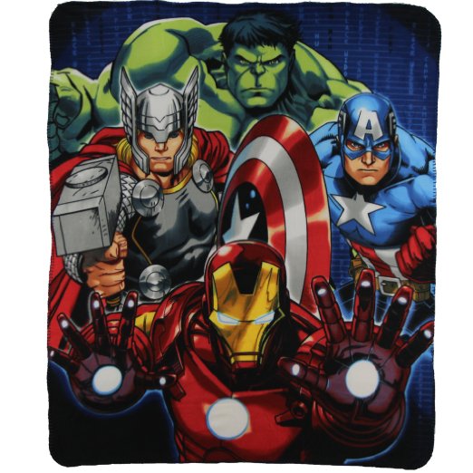 Marvels The Avengers "Band of Heroes" Character Lightweight Fleece Throw Blanket