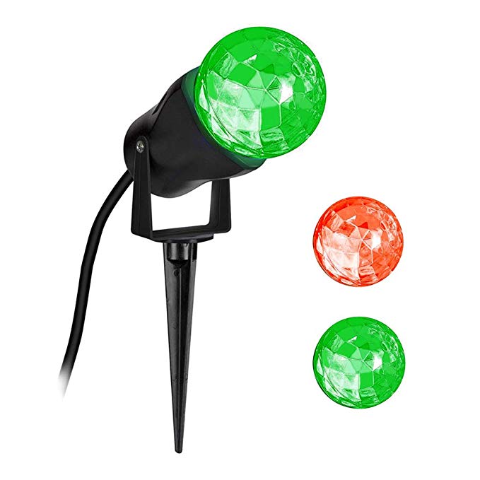 Christmas Projector Lights, Holiday Rotating Light Outdoor Waterproof Moving Landscape Lights for Xmas (Green/Red)