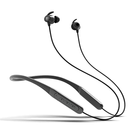 CrossBeats Newly launched shuffl Neckband Environmental Noise Cancelling 13mm Drivers EchoBlast™, Fast Charging with SnapCharge™, Up to 72Hrs Playtime 40ms Low Latency Earphone—Black