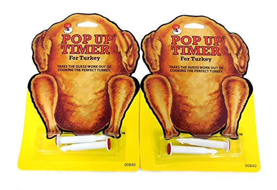 4ps (2pks) Pop- Up Timer for Turkey - Heucks Pop-Up Cooking Kitchen Tool Chicken Poultry Beef, USA Made