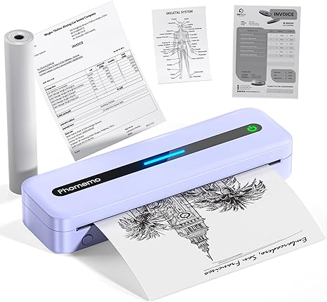 Phomemo M832 Portable Printers Wireless for Travel,Bluetooth Mobile Thermal Printer,Upgrade Inkless Printer Support 8.5'' x 11''&A4 Roll Paper for Office,Home,School,Compatible with Phone,Laptop