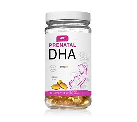 Diet Standards Prenatal DHA - Algae-Based = 100% Vegan Pills - Best Omega 3 DHA Supplement to pair with Prenatal Vitamins for a Healthy Pregnancy - No Mercury: 3rd Party Lab Tested!