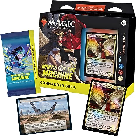 Magic: The Gathering March of the Machine Commander Deck - Divine Convocation (100-Card Deck, 10 Planechase cards, Collector Booster Sample Pack   Accessories)