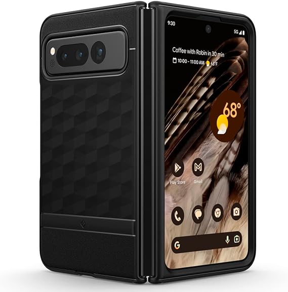 Caseology Parallax Case Compatible with Google Pixel Fold (2023) - Matte Black