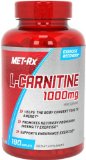 MET-Rx L-Carnitine 1000mg Diet Supplement Capsules 180 Count