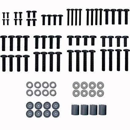 Universal TV Installation Hardware Kit Includes M4 M5 M6 M8 TV Sets Screws and Spacers for Most TVs Up To 80"/204cm Suptek YF-UVSP