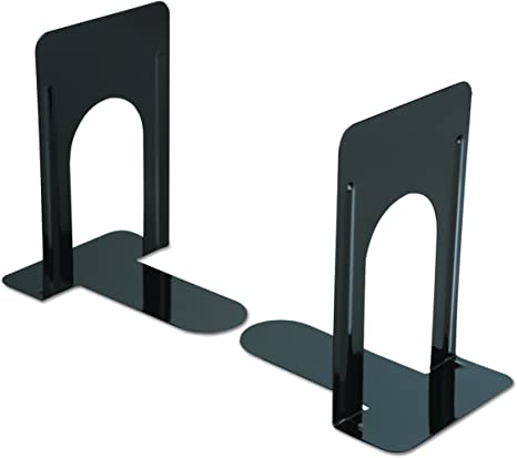 Universal Economy Bookends, Standard, 5-7/8" x 8-1/4" x 9", Heavy Gauge Steel, Black (54091)