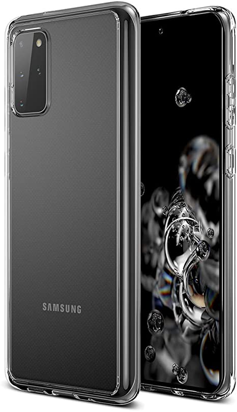 Trianium Clarium Case Designed for Galaxy S20 Plus (6.7") (2020) - Clear TPU Cushion/Hbrid Rigid Back Plate/Reinforced Corner Protection Cover for Galaxy S20  Phone (PowerShare Compatible)