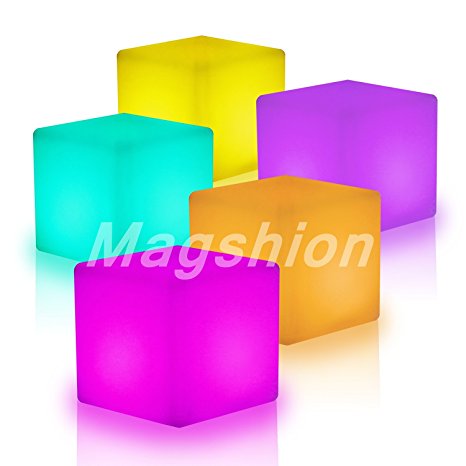 MagshionIlluminated Cocktail Tables Chair Color-Changing LED Lighting Stool NightStands Chair Table