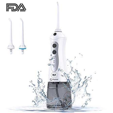 Cordless Water Flosser - Rechargeable IPX7 Waterproof Oral Irrigator Includes 3 Replacement Jet Tips - Portable Electric Oral Water Flosser Perfect for Cleaning Braces & Teeth Whitening