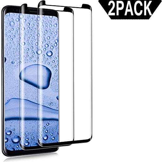 [2-Pack] Galaxy S8 Plus Tempered Glass Screen Protector, Wtbone Screen Protector - [No Bubbles][Anti-Glare][Anti Fingerprint] 3D Curved Screen Protector Compatible Samsung Galaxy S8 Plus