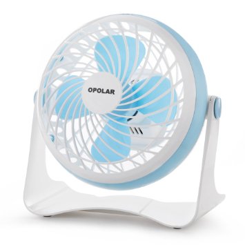 Opolar F60 Desktop USB Fan Mini Table Fan for Home and Office USB Powered 2 Fan Speeds Large Airflow Personal Cooling Quiet Operation
