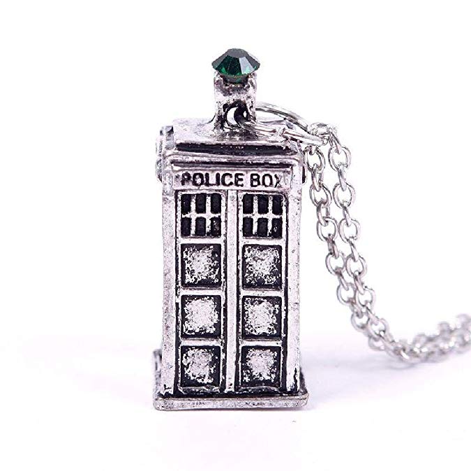 Doctor Who Inspired 3D Police Box Pendant with Chain