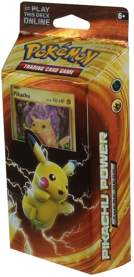 Pokemon TCG: XY Evolutions Pikachu Power Theme Deck – 60 Card Theme Deck & Collectible Trading Set | Includes Card Checklist, 1 Metallic Coin, 2-Player Rulesheet, Playmat, Damage Counters, 1 Deck Box