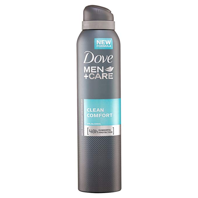 Dove Men Care Antiperspirant Aerosol Clean Comfort , 250ml (Pack of 6)