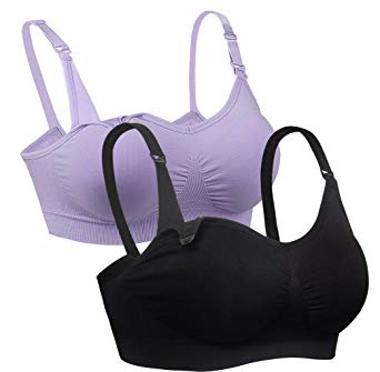 iLoveSIA 2Pack Womens Seamless Nursing Bra Bralette