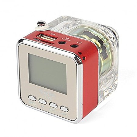NiZHi TT-028 MP3 Mini Digital Portable Music Player Micro SD USB FM Radio (Red)