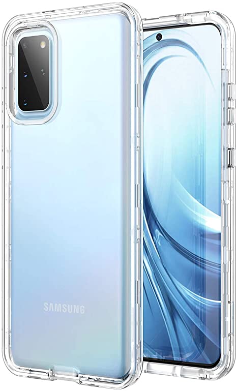 Galaxy S20 Plus Crystal Clear Case, WeLoveCase Cover 3 in 1 Full Body Heavy Duty Protection Hybrid Shockproof TPU Bumper Three Layer Protective Case for Samsung S20  Plus 5G 6.7 inch Transparent