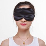 KINGLAKE Silk Sleeping Mask Silk Eye Patch Eye Mask Includes Premium Ear Plugs Super Soft and Extremely Comfortable Black Eye Cover with Adjustable Strap Great for Travel Nap Meditation and Shift Work