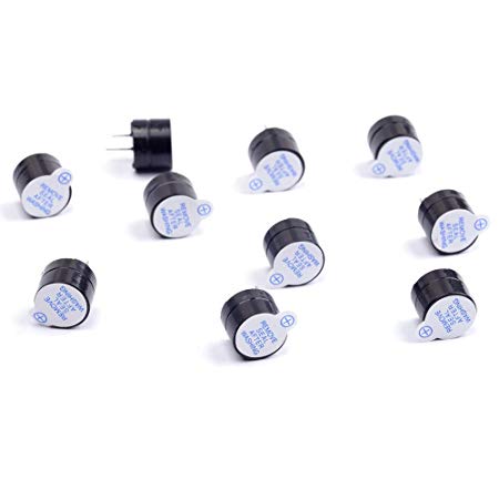 Cylewet 10Pcs 5V Active Buzzer Electronic Alarm Magnetic Long Continuous Beep for Arduino (Pack of 10) CYT1036