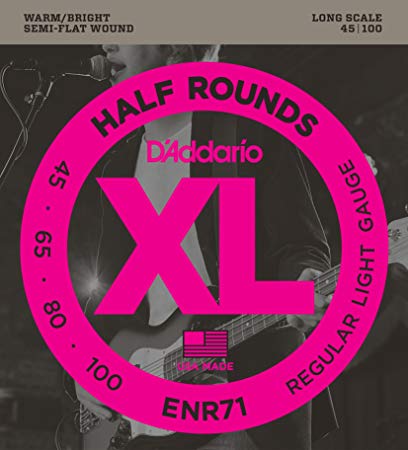 D'Addario ENR71 Half Round Bass Guitar Strings, Regular Light, 45-100, Long Scale