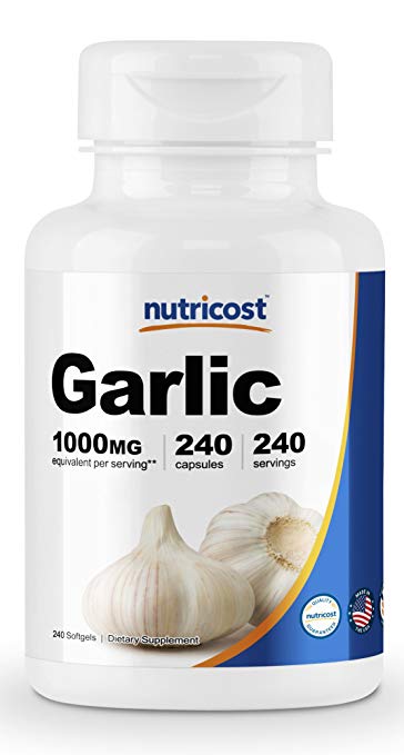 Nutricost Garlic 1000mg, 240 Softgels - Premium, High Potency, Gluten Free Garlic Supplement