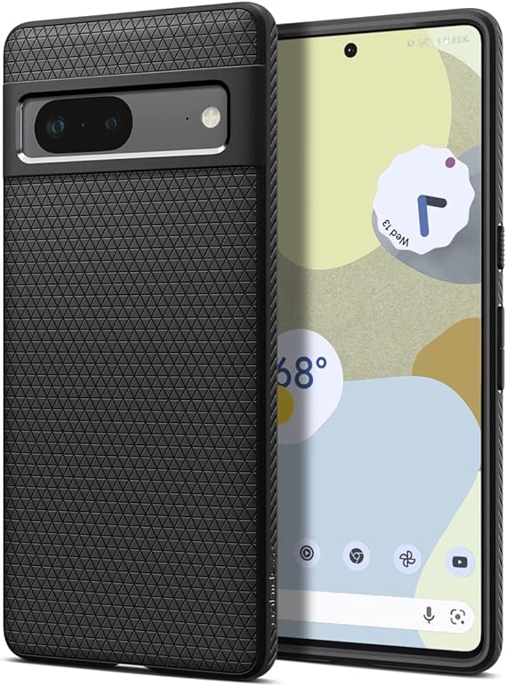 SPIGEN Liquid Air Case Designed for Google Pixel 7 (2022) Soft TPU Armor Slim Cover - Black