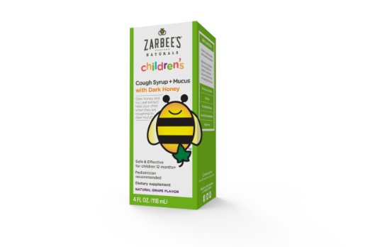 Zarbee's Naturals Children's Cough Syrup, Grape   Mucus Relief, 4 Fl Ounce
