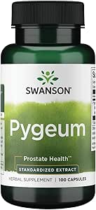 Swanson Pygeum - Herbal Supplement Promoting Male Prostate Health, Bladder, and Urinary Tract Health Support - Mens Health Supplement -100 Capsule