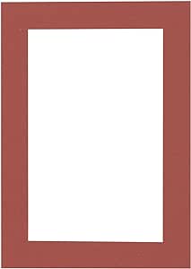 11x14 Mat Bevel Cut for 8.5x11 Photos - Acid Free Brick Red Precut Matboard - For Pictures, Photos, Framing - 4-ply Thickness