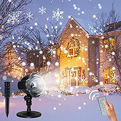 Christmas LED Snow Falling Projector Light for Home Garden Party, Wedding, New Year (RF Control)