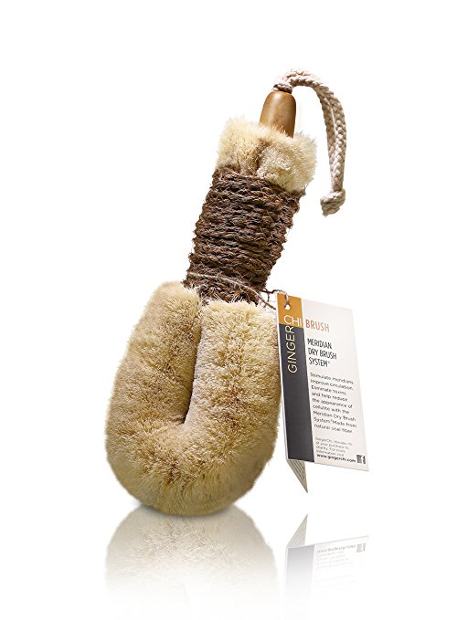 QUALITY SISAL GingerChi Meridian Body Dry Brush System for Detox & Healthy Lymphatic System. Includes FREE Juniper Body Oil Sample!