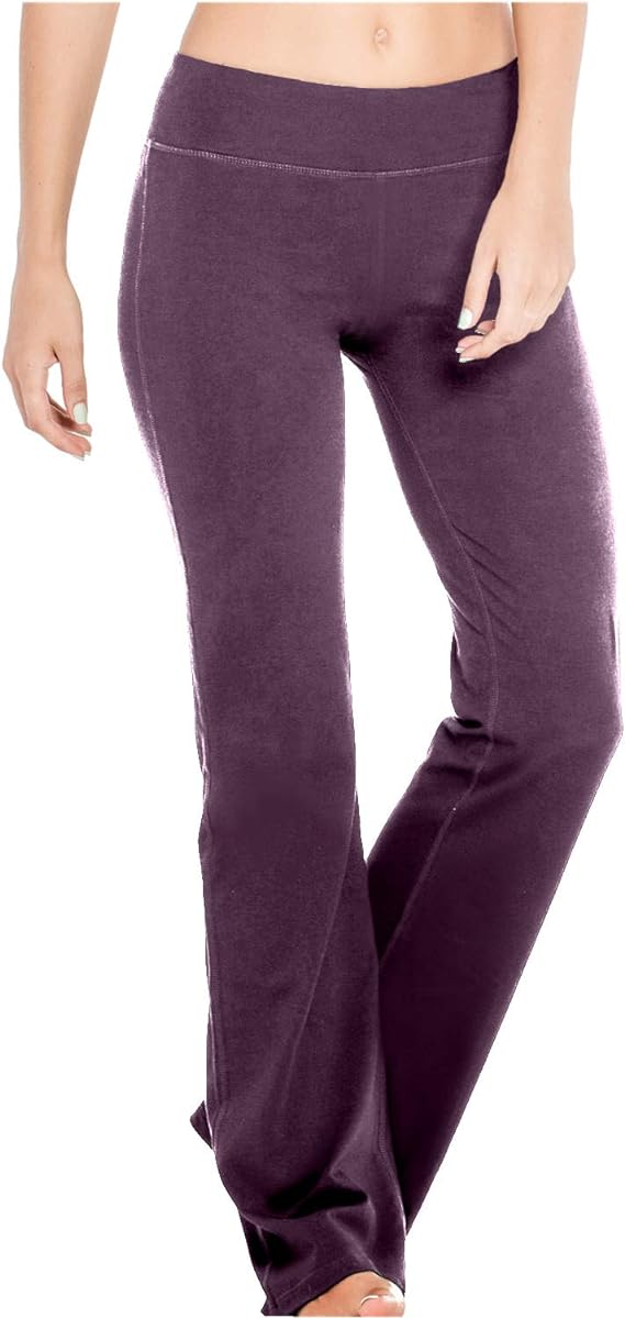 Houmous (S-XXL Petite/Regular/Tall Length,Women's Yoga Bootleg Pants Inner Hidden Pocket Workout Pants
