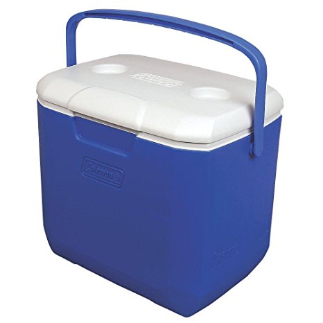 Coleman 30 Qt. Blue Excursion Cooler with Large-Grip Bail Handle and Have-A-Seat Lid