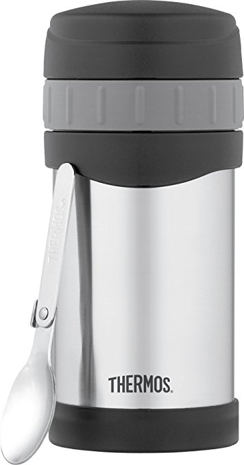 Thermos 16 Ounce Vacuum Insulated Stainless Steel Food Jar with Folding Spoon