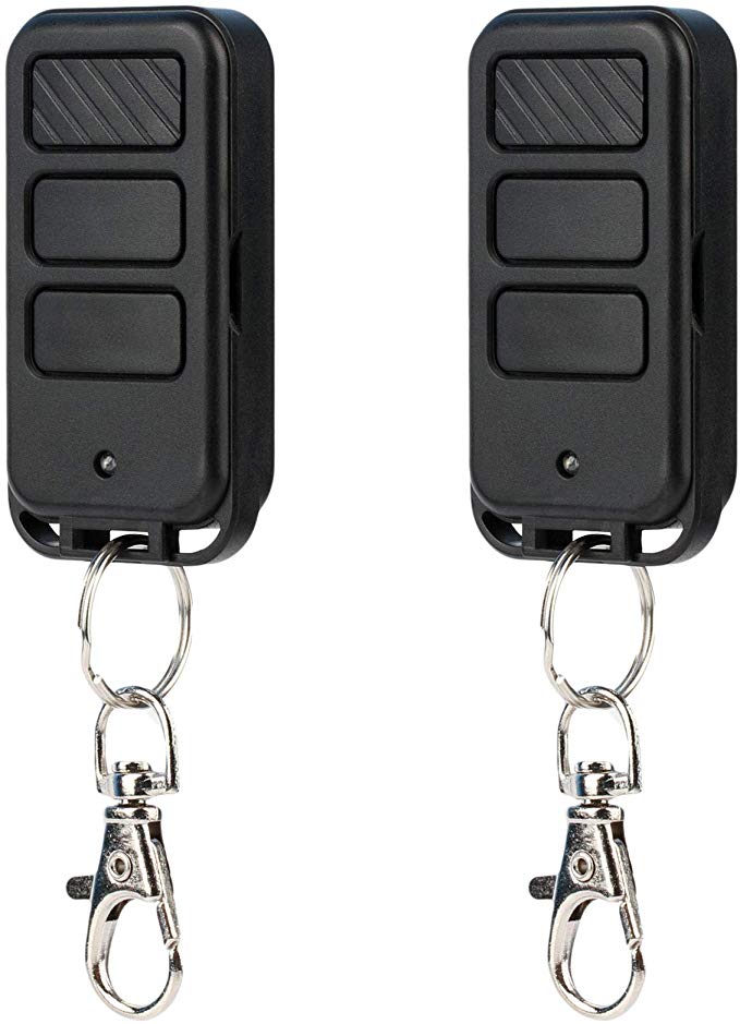 2 for Liftmaster 371LM 373LM Keychain Garage Door Opener Remote (2005-Current Purple Learn Button)