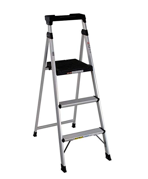 Cosco Three Step 5' Lite Solutions Folding Step Ladder (Renewed)