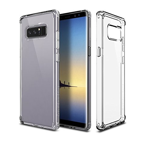 Galaxy Note 8 Case Patchworks Pure Shield Clear - Slim Fit Crystal Clear Transparent Protective Cover Case